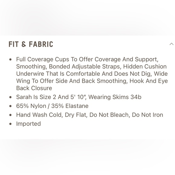 NWT SKIMS Smoothing Intimates Unlined Full Coverage Bra in Clay - Picture 6 of 8